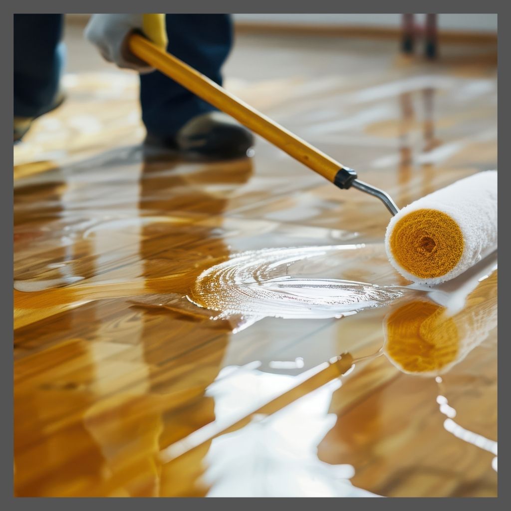 aplicação de resina acrílica