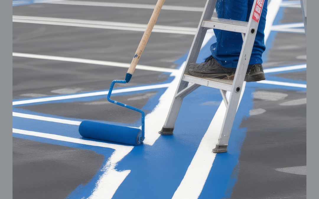 Pintura piso pista posto de combustivel