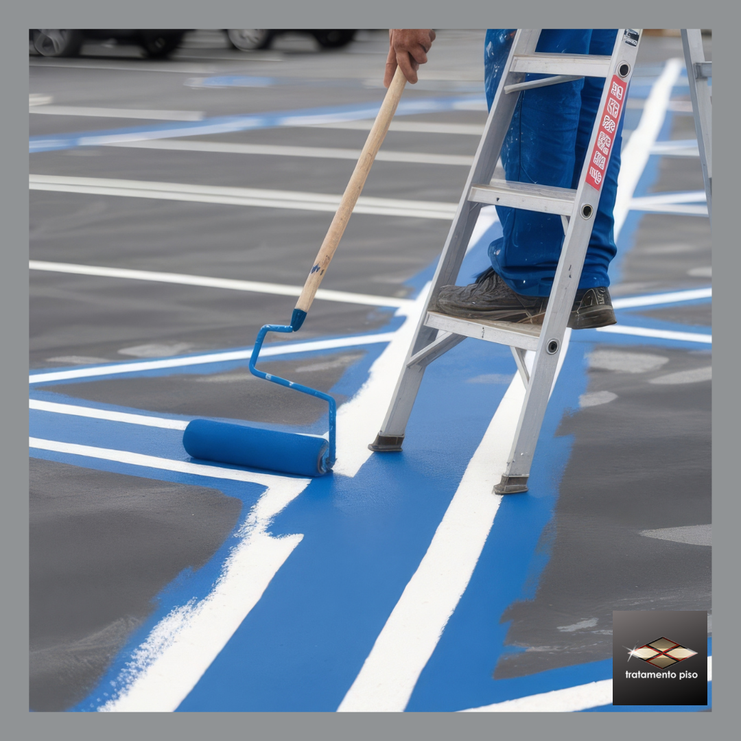Pintura piso pista posto de combustivel